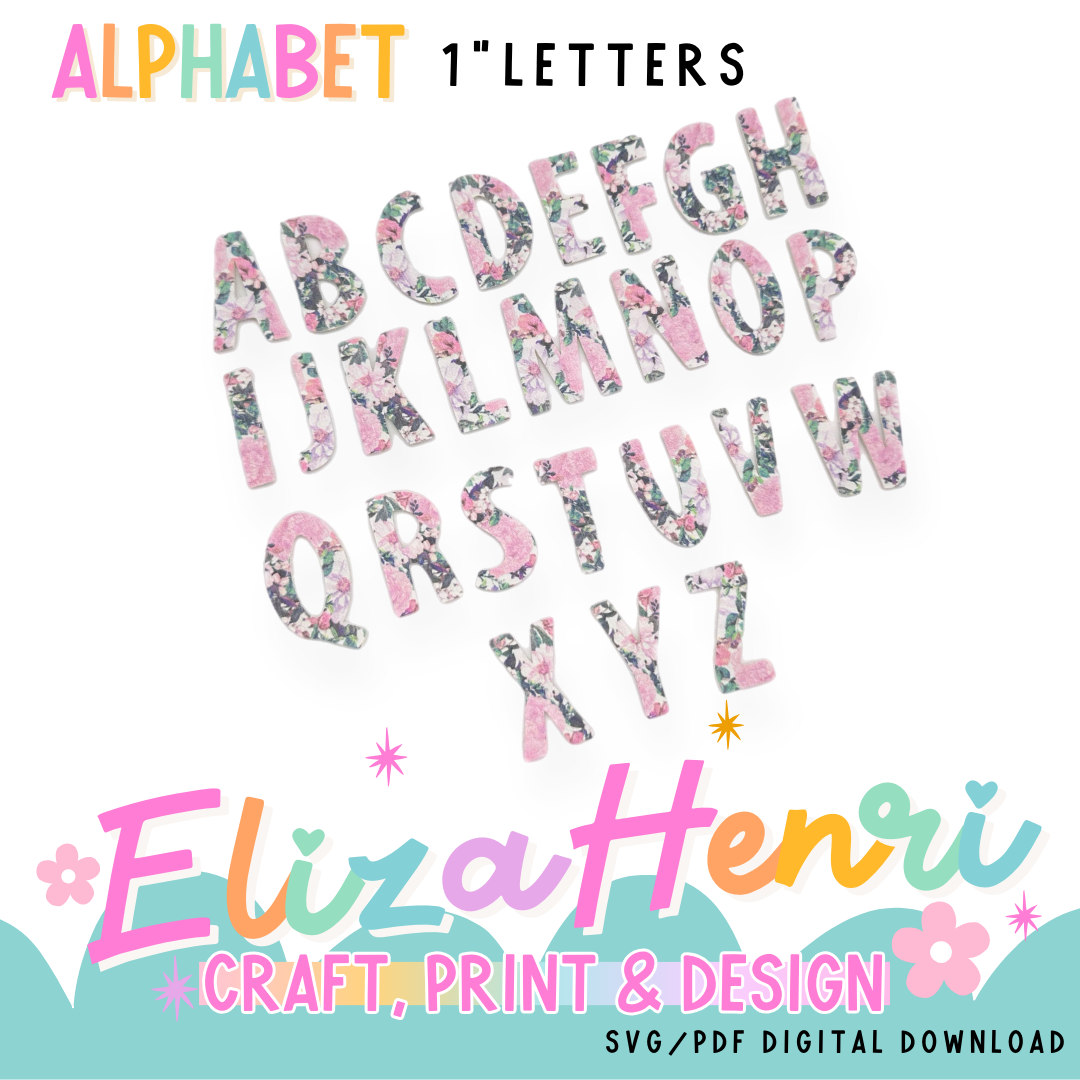 Exclusive EH Alphabet Letters 1'' SVG/PDF