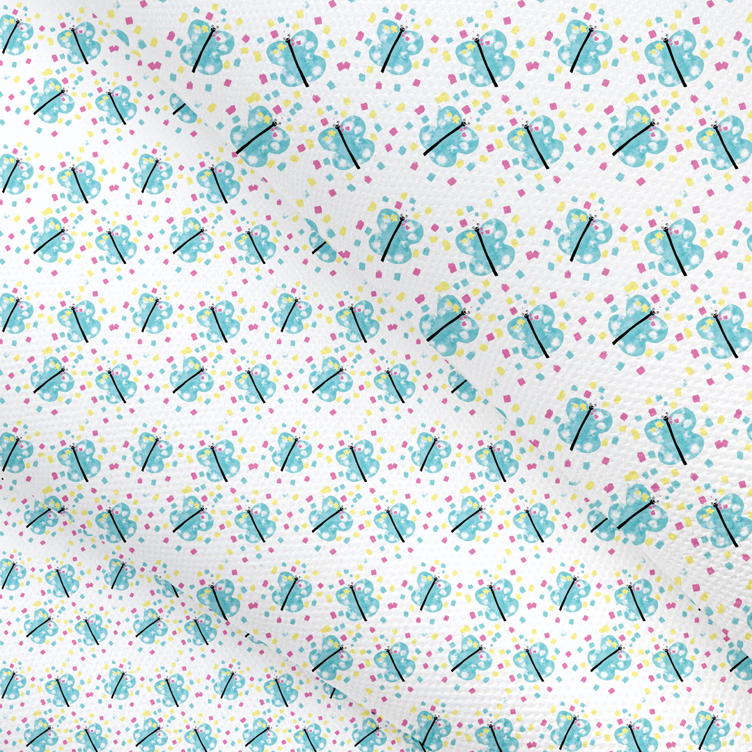 Aria Butterfly ‘Tiny Designer’ Canvas Lux Premium Printed Fabric- 3 Sizes