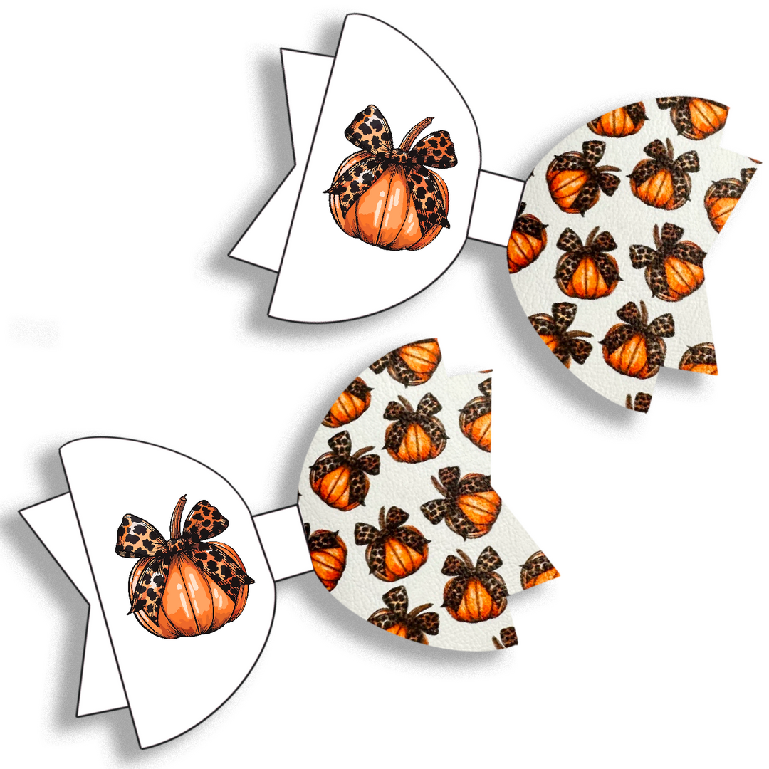 Leopard Pumpkin Bow DTF Mini Transfers for Bows