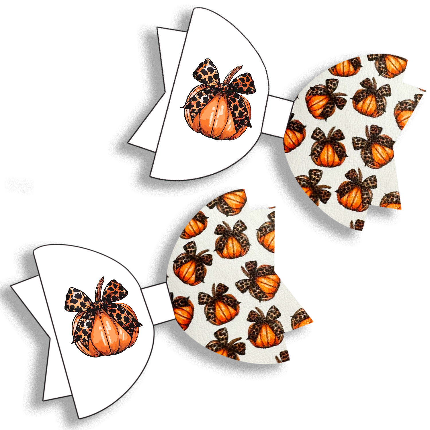 Leopard Pumpkin Bow DTF Mini Transfers for Bows