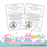 Boys Blue Easter Bunny Wreath Certificate Digital Download