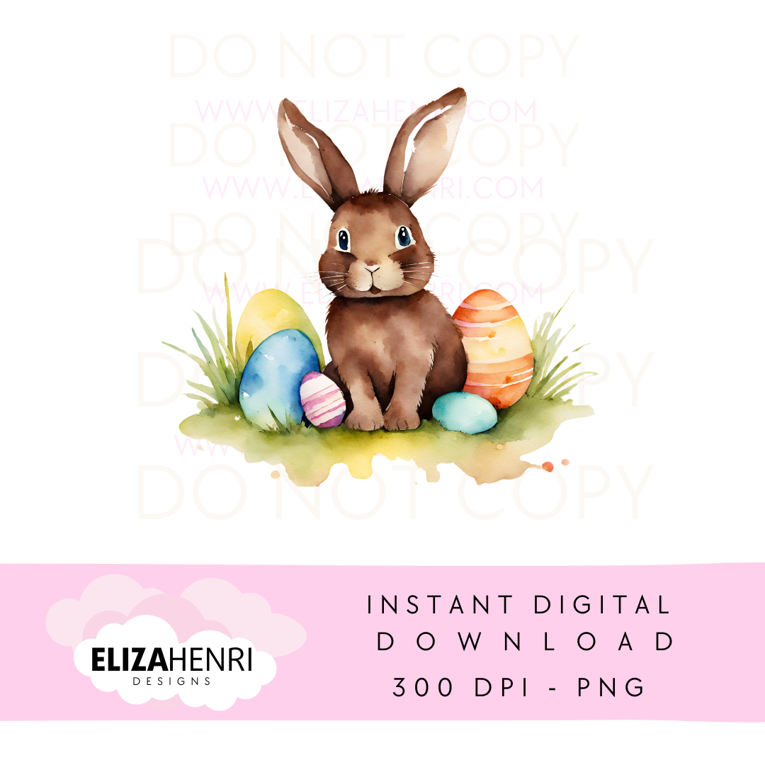 Chocolate Easter Bunny Digital Download