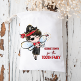 Personalised Tooth for the Tooth Fairy Pirate DTF Full Colour Gift Bag Transfer- 7cm