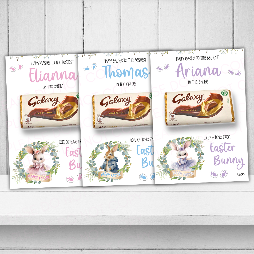Easter Wreath Galaxy Chocolate Boards- Premium Card