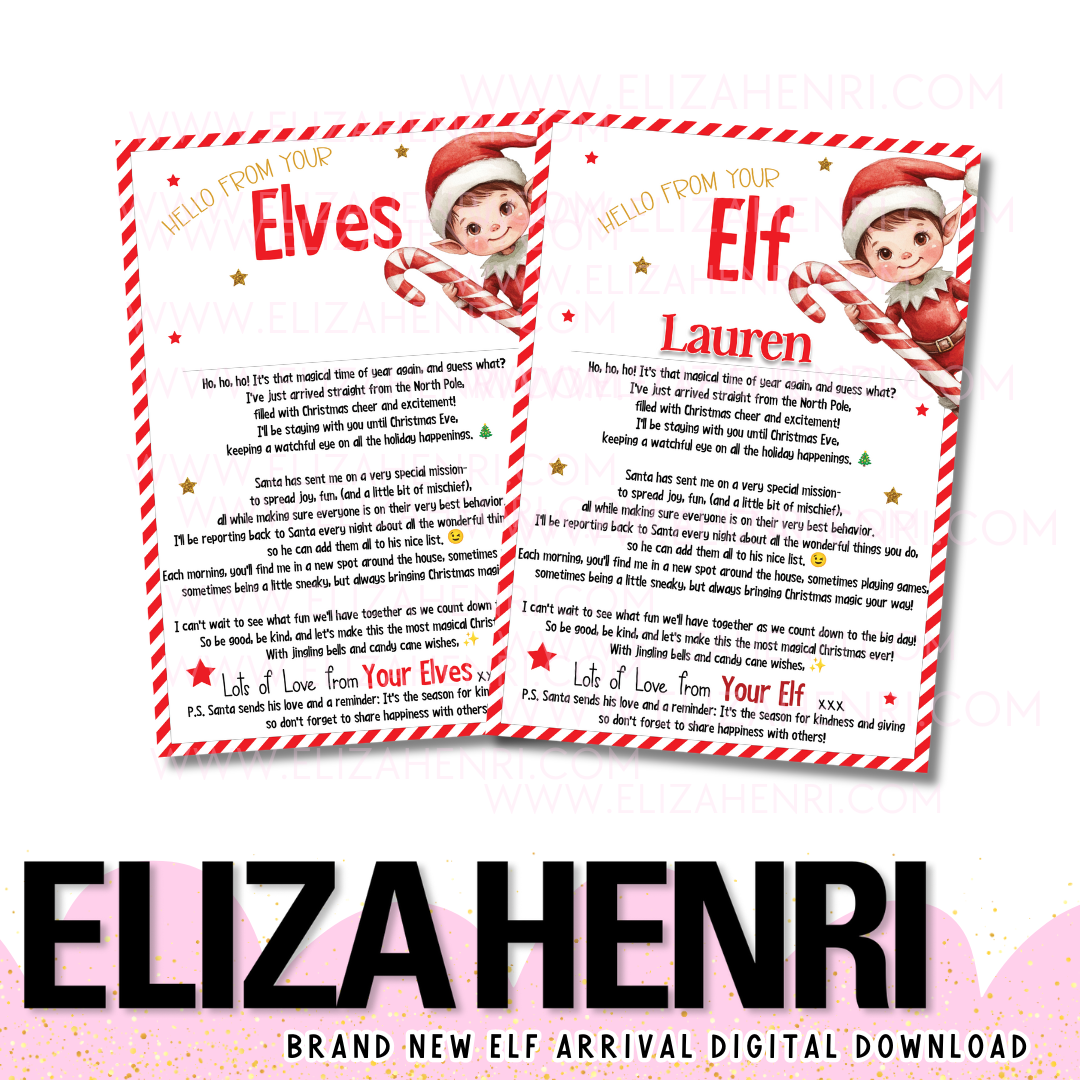 Exclusive Print your Own NEW Elf Arrival Digital Download