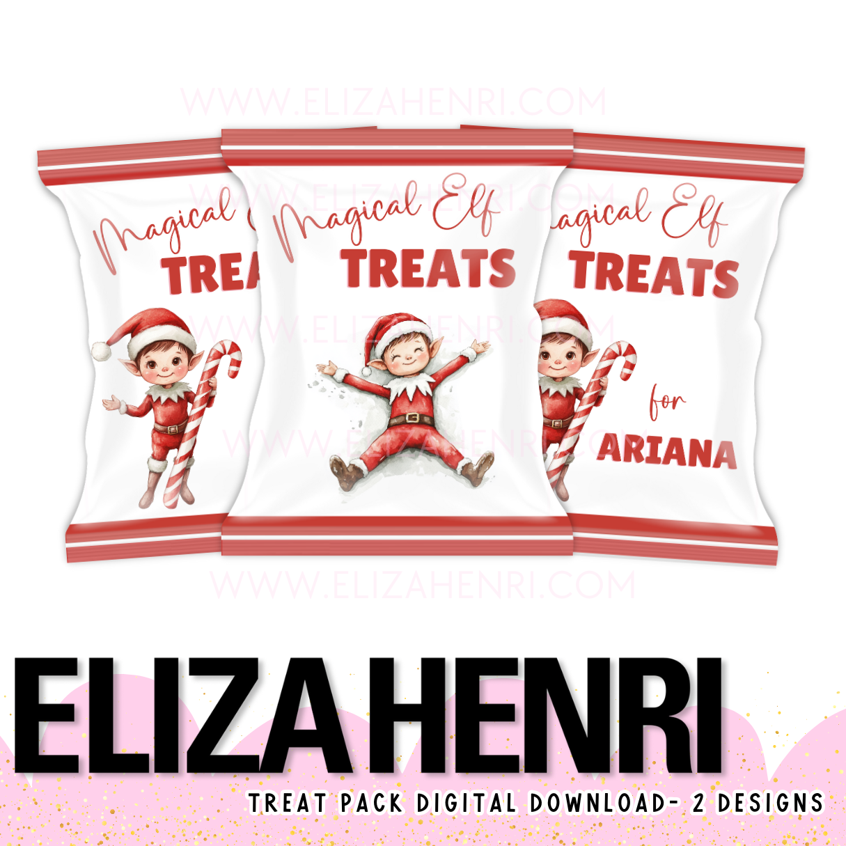 Elf Treat Packet Design Digital Download- 2 variations