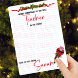 Merry Christmas Writing Teacher- In the entire Galaxy Chocolate Boards- Premium Card