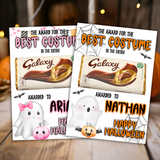 Cute Ghost Halloween Costume Award Best In the entire Galaxy Chocolate Boards- A4 Premium Card