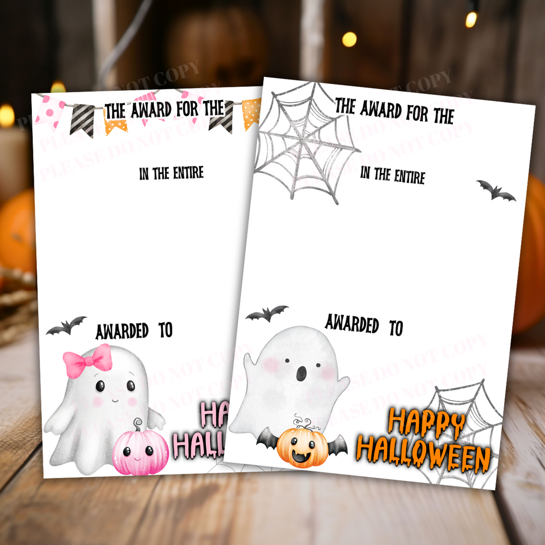 Cute Ghost Halloween Costume Award Best In the entire Galaxy Chocolate Boards- A4 Premium Card