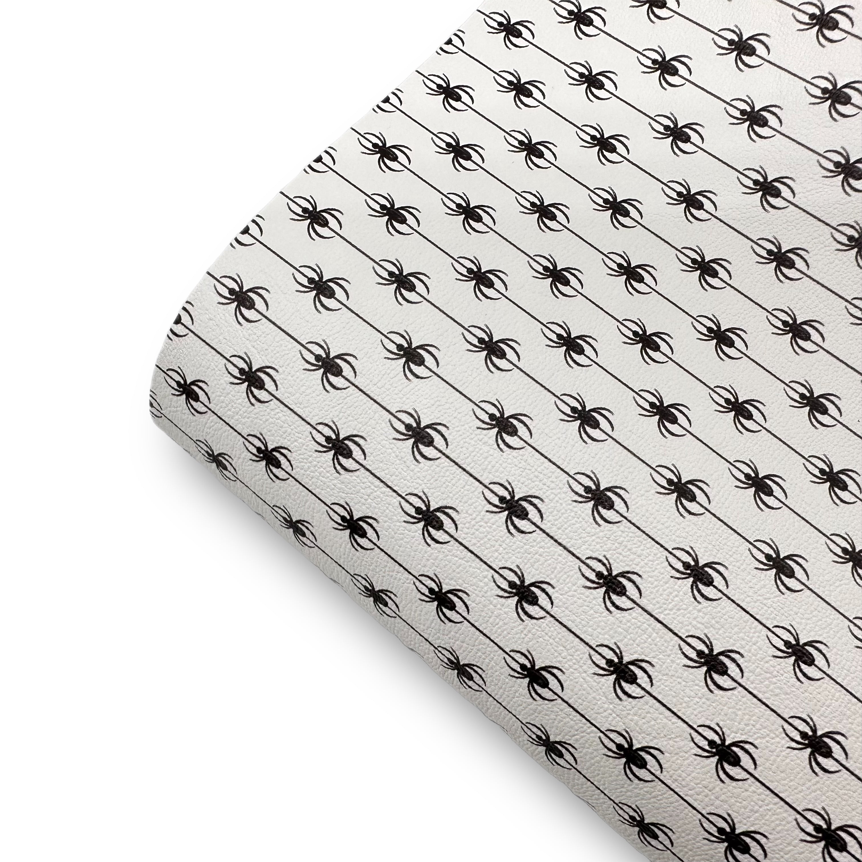 Dangly Spiders Premium Faux Leather Fabric Sheets