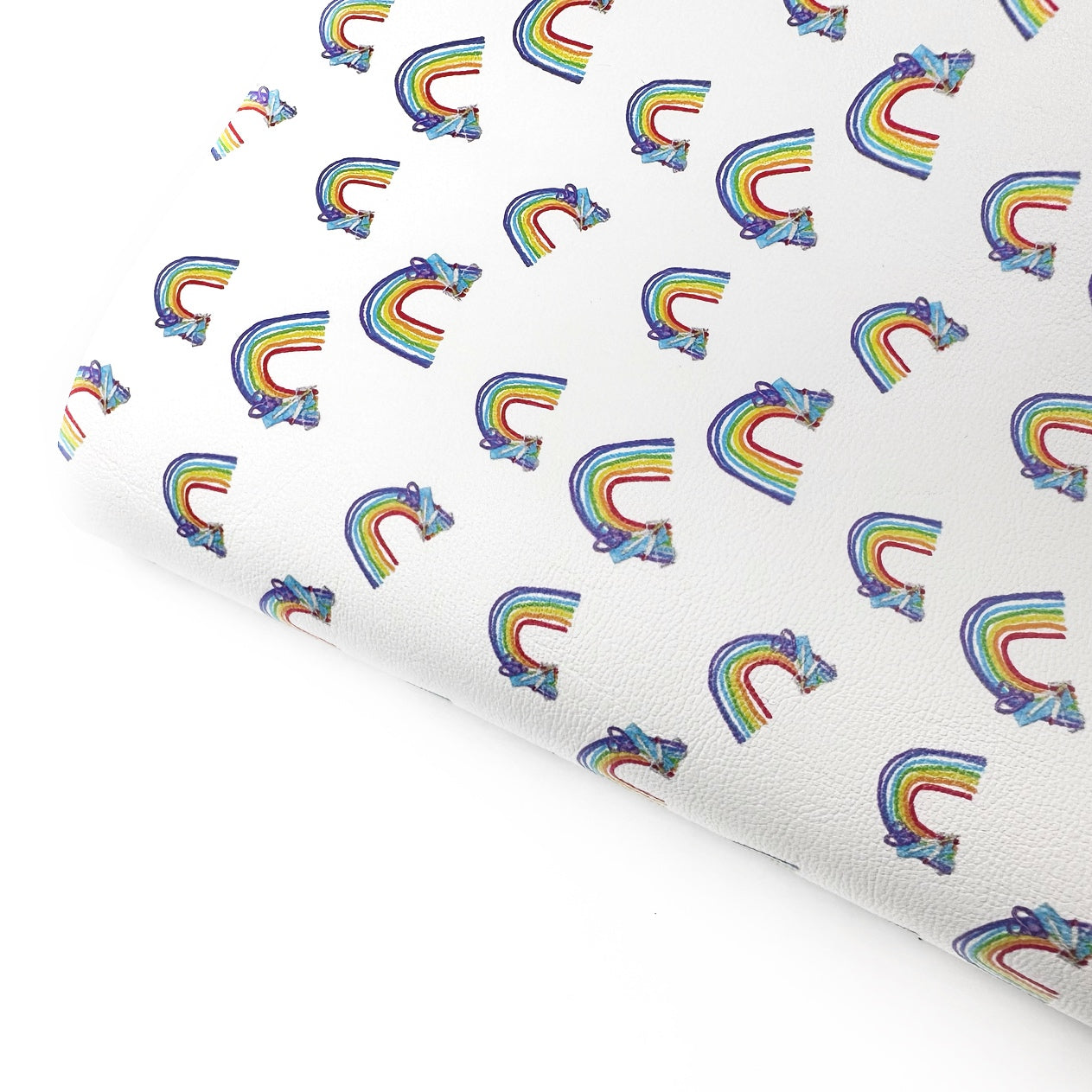 Draw a Rainbow Premium Faux Leather Fabric Sheets