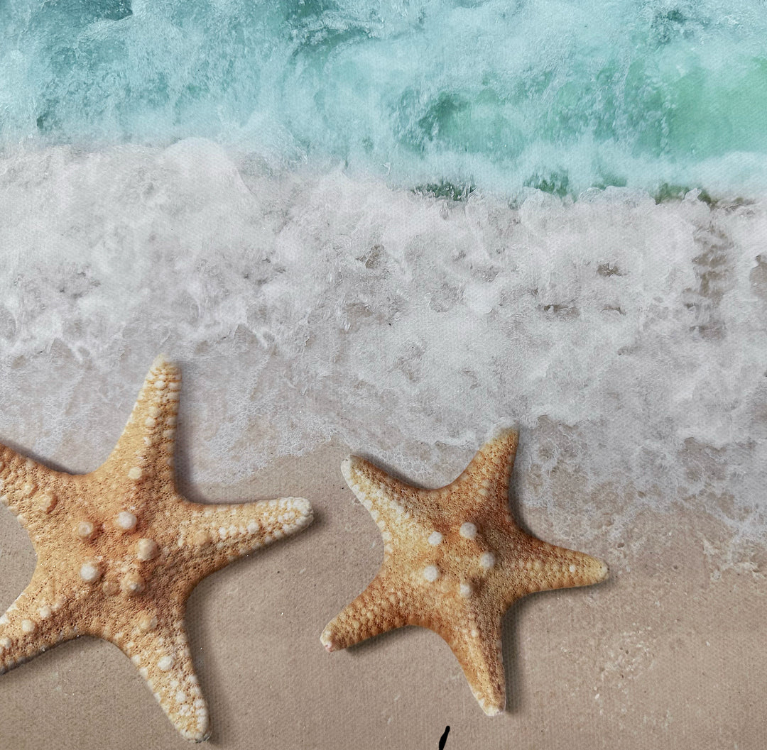 Sandy Beach Stars Canvas Photography Background