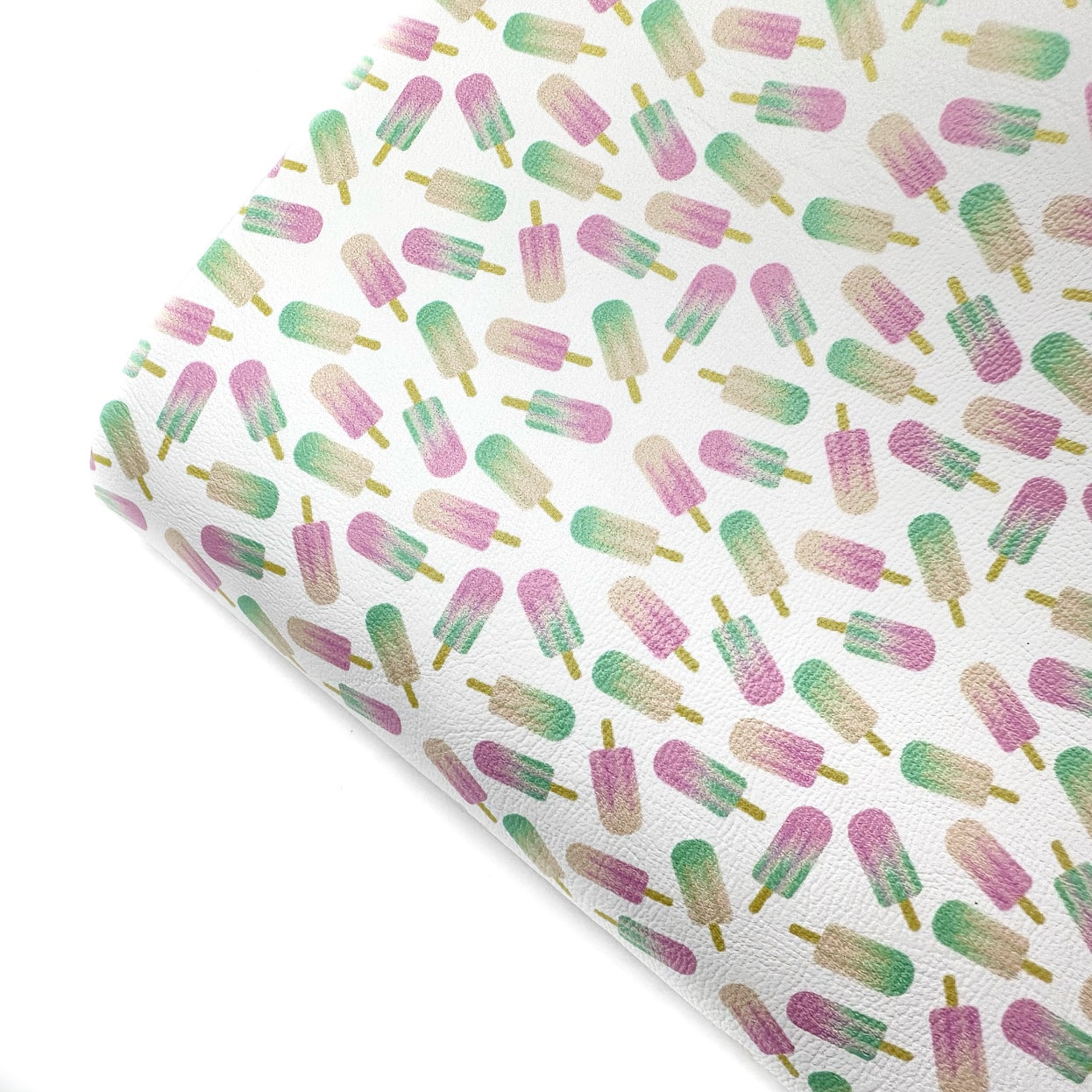 Pastel Lolly Ice Premium Faux Leather Fabric Sheets