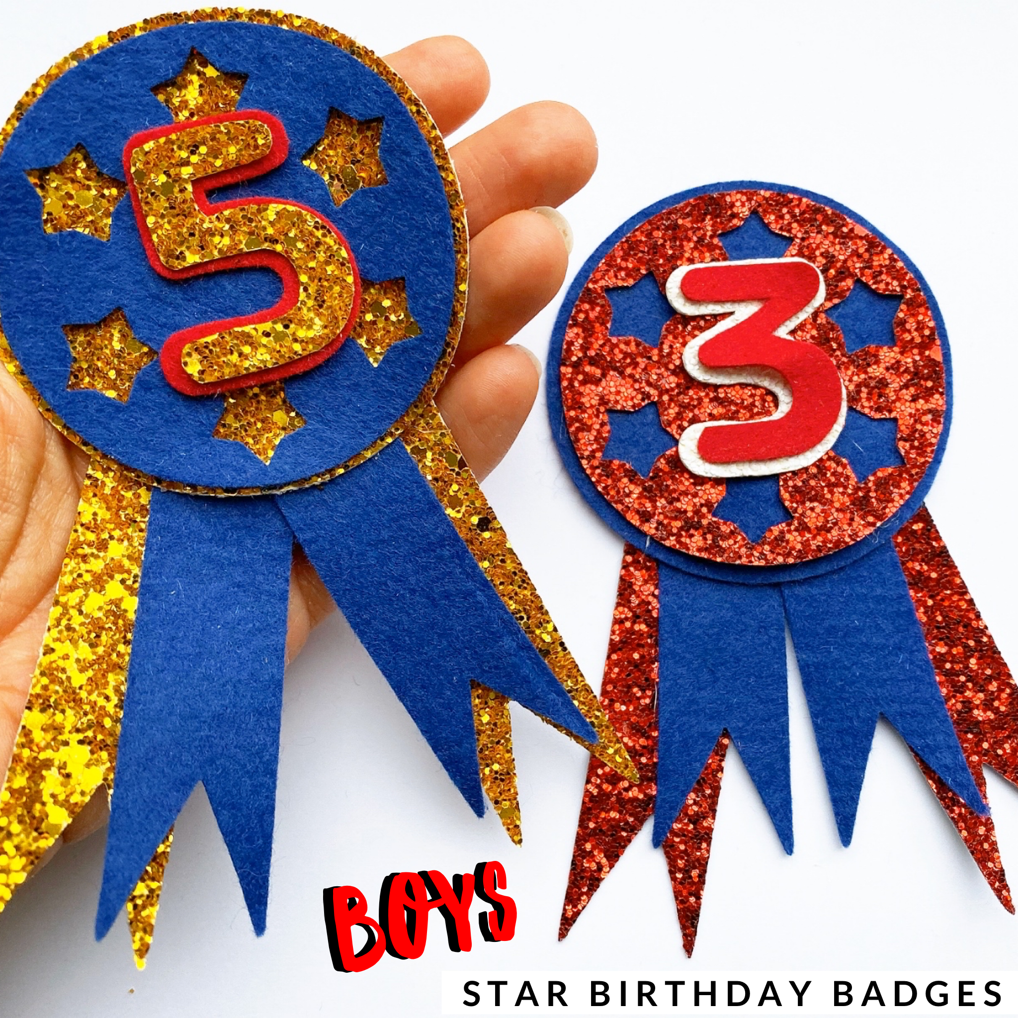 Henri Star Birthday Badge SVG & PDF Digital Download