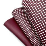 True Burgundy Gingham Core Faux Leather Trio