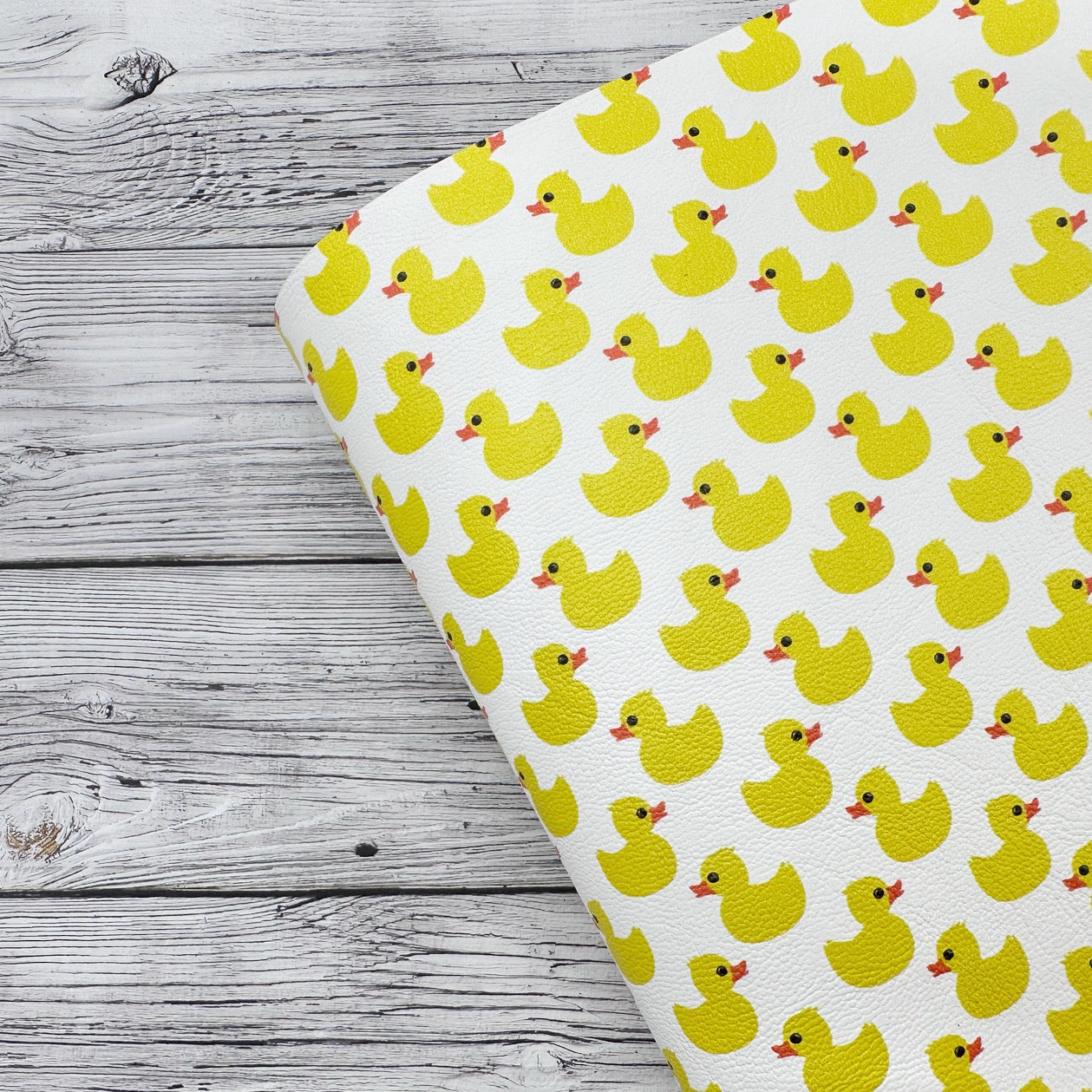 Rubber Duckies Premium Faux Leather Fabric Sheets