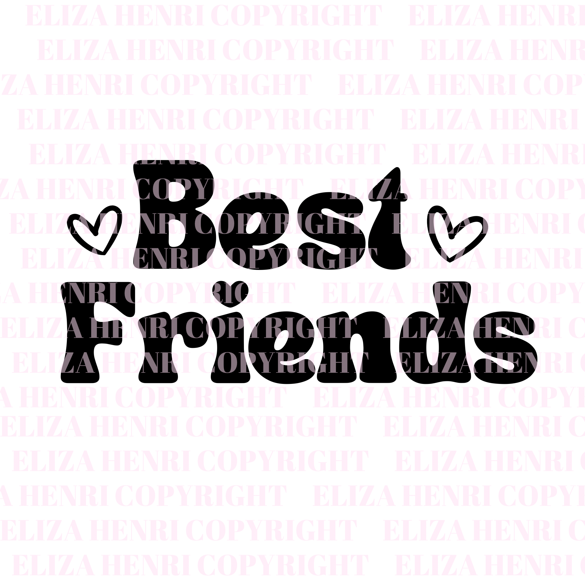 Best Friends Clipart, Best Friend T shirt And Bow design SVG PNG JPG- Digital Download