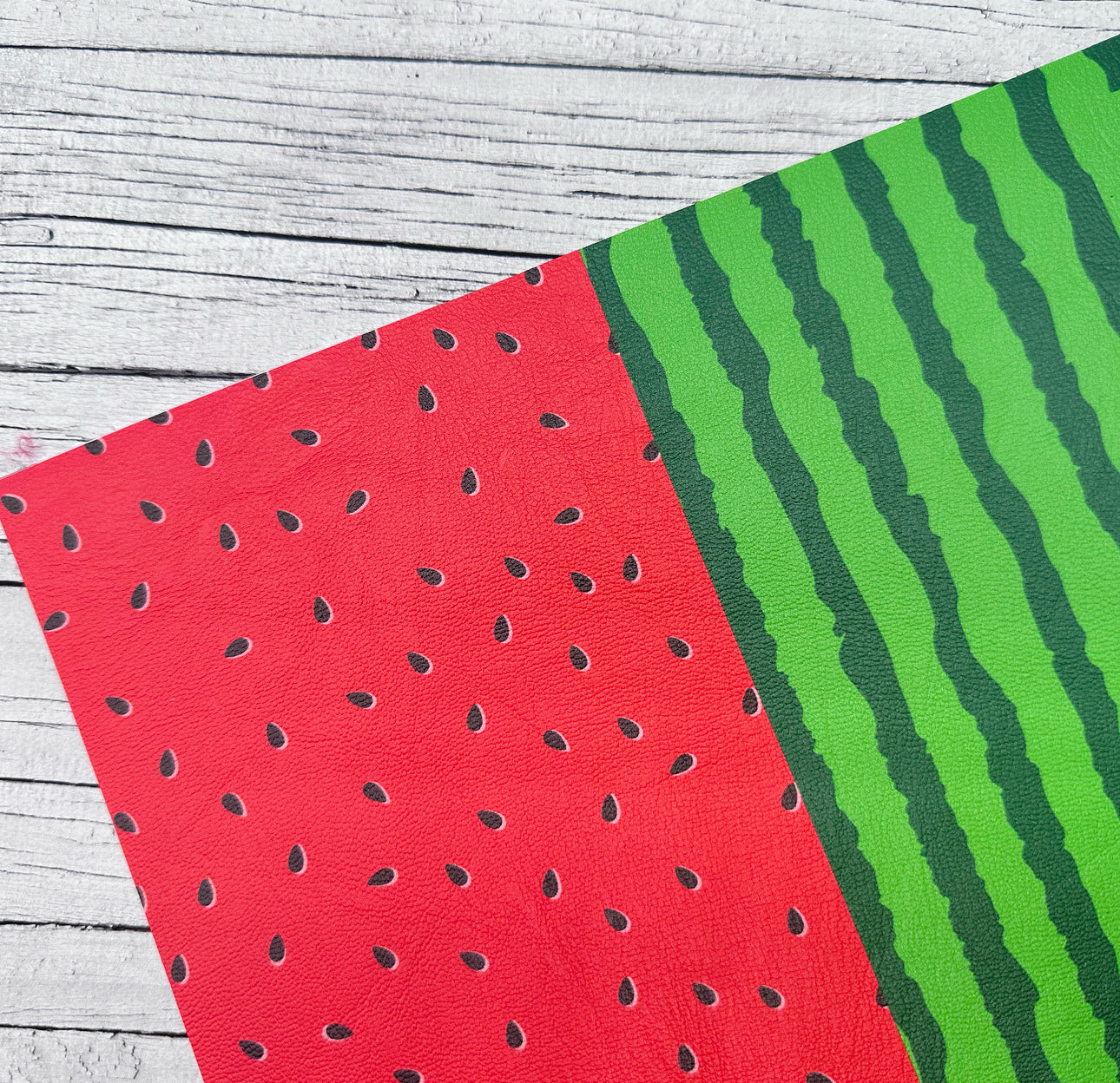 Watermelon Co-ord Faux Leather Fabric Sheets