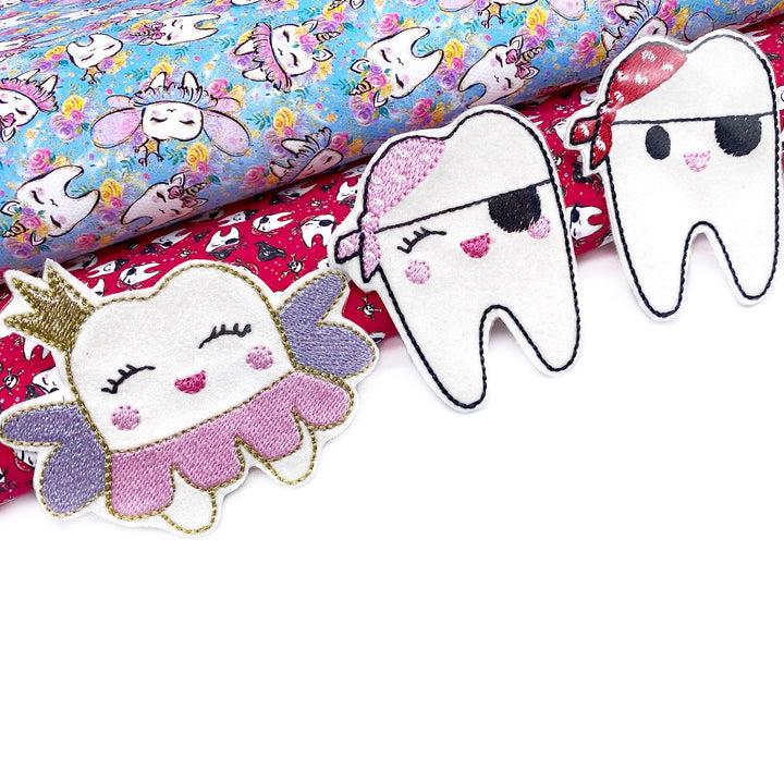 Embroidered Tooth Fairy Tooth/Coin Pocket Pouch