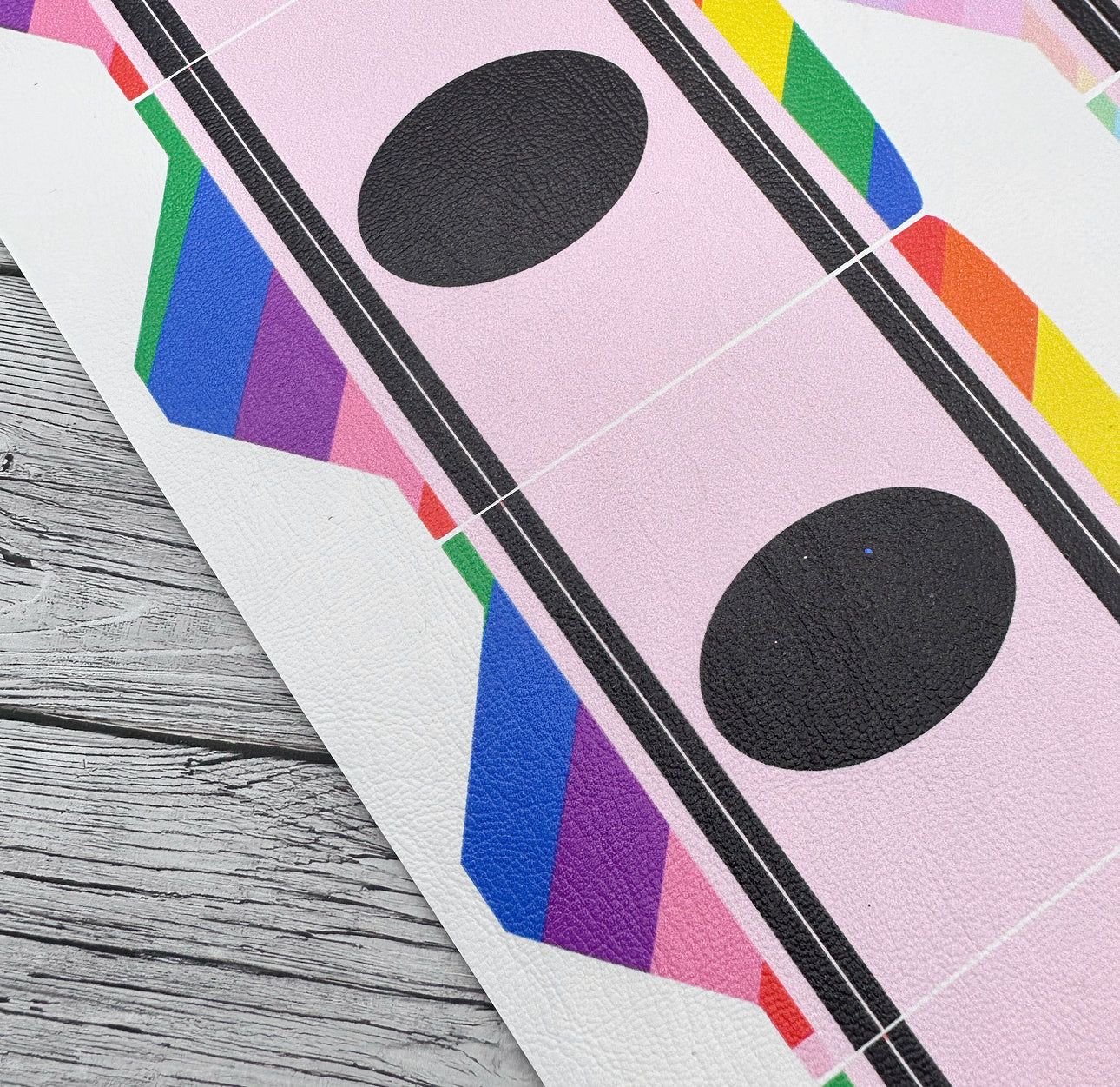 Rainbow Crayon Pinch Bow DIY Cutout Faux Leather Fabric Sheet