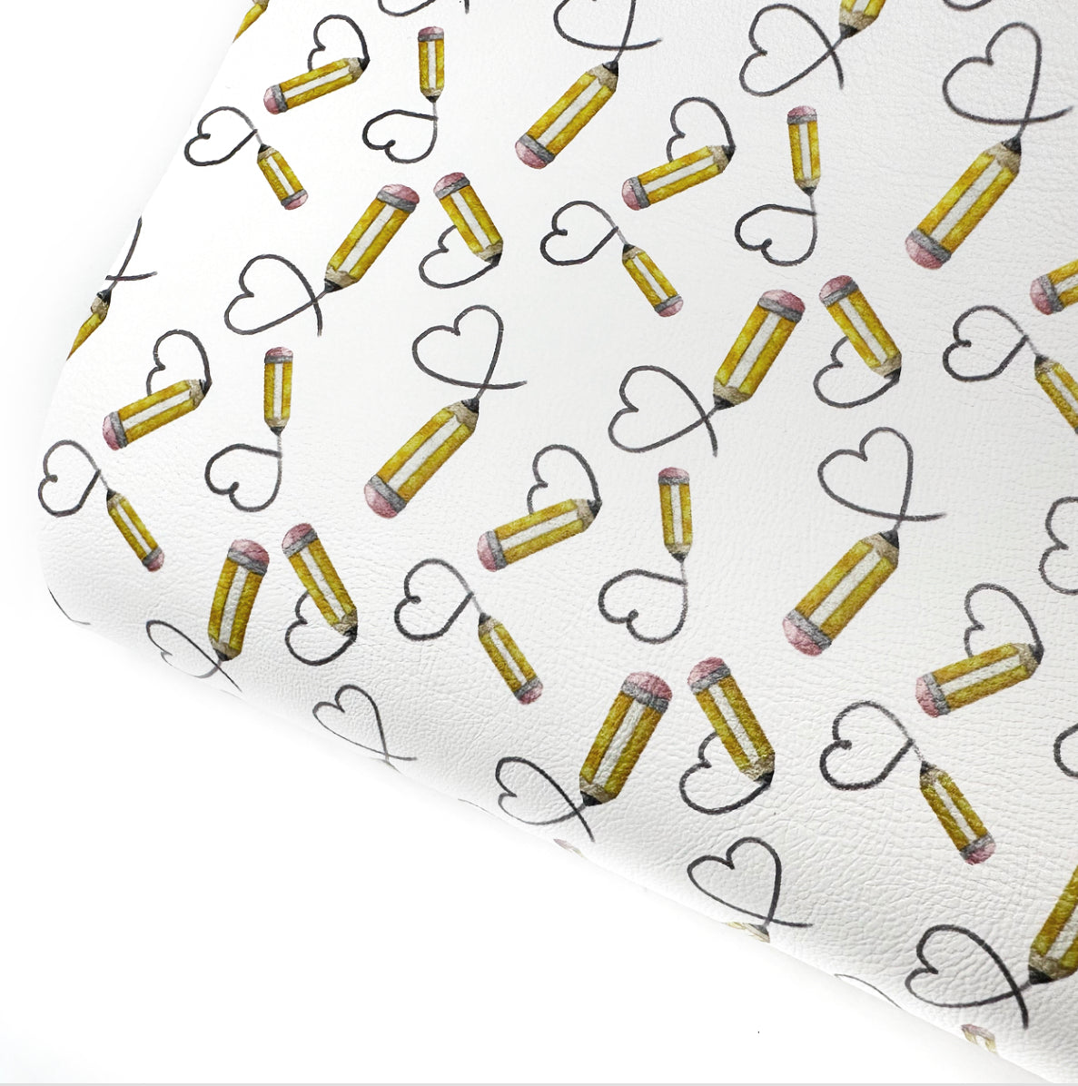 Draw me a Heart Premium Faux Leather Fabric Sheets