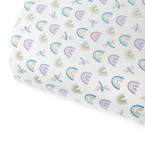 Pastel Rainbow Dragonfly Premium Faux Leather Fabric Sheets