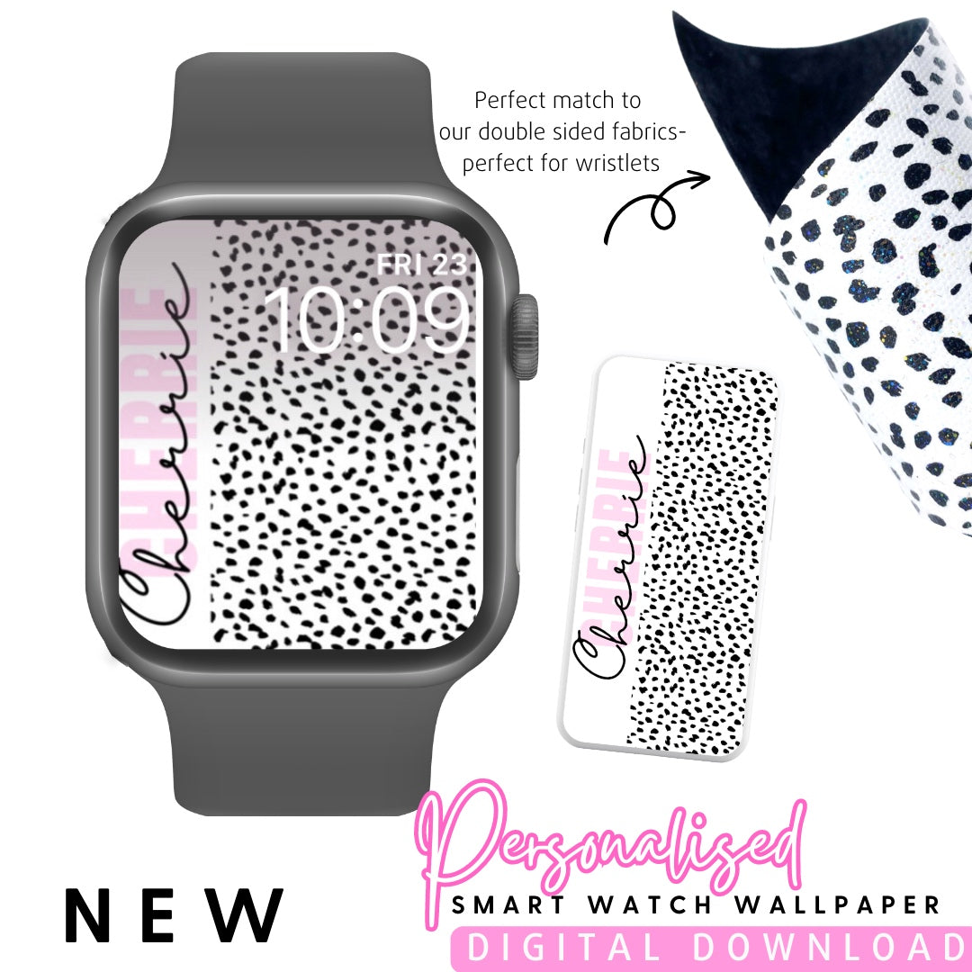 Dalmatian Personalised Smart Watch Wallpaper- Set of 4