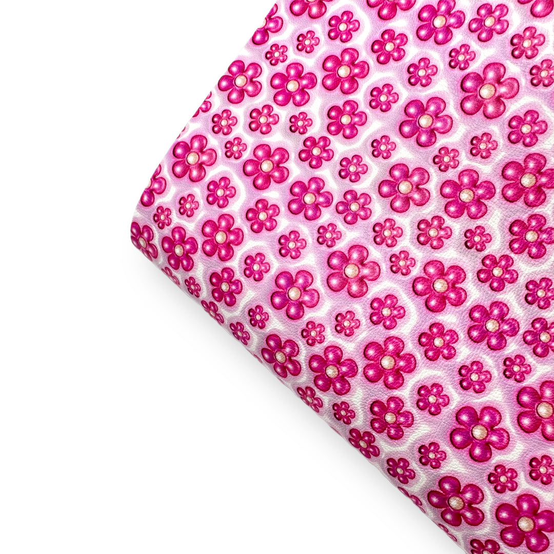 Puffy Flowers Premium Faux Leather Fabric Sheets