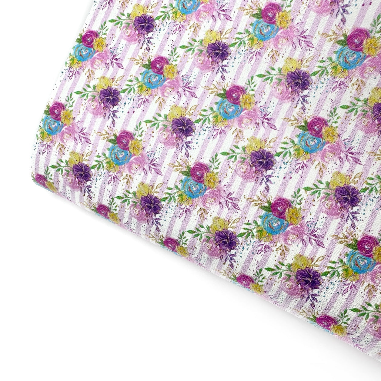 Fairy Floral Blooms Premium Faux Leather Fabric Sheets