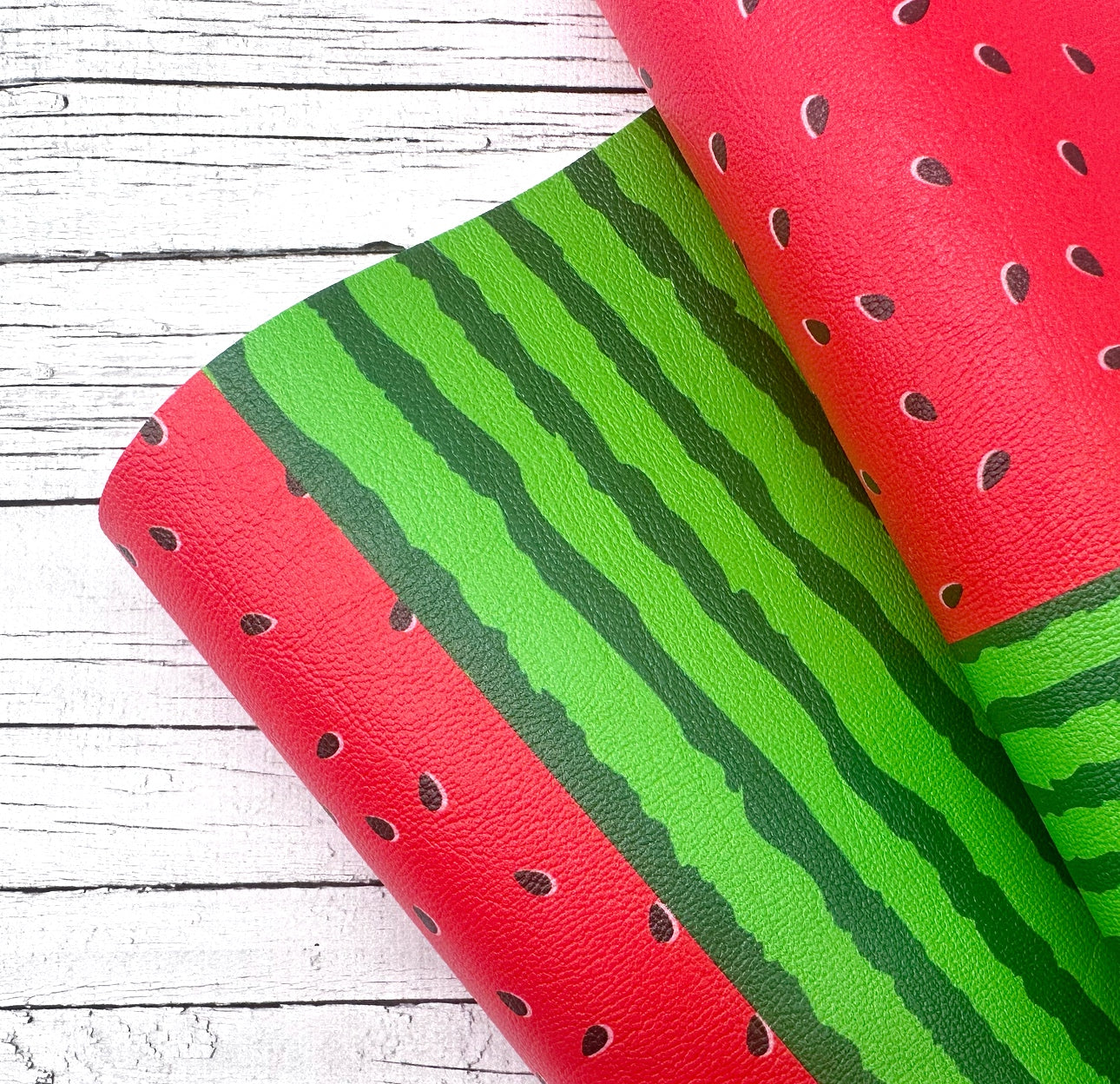 Watermelon Co-ord Faux Leather Fabric Sheets