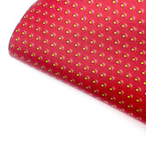 Strawberry Seeds Premium Faux Leather Fabric Sheets