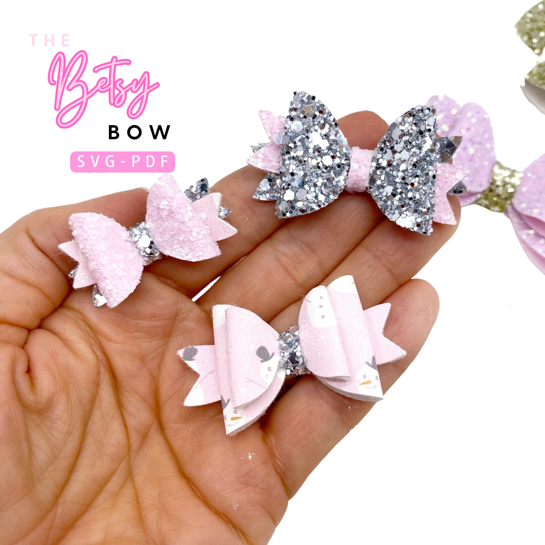 Exclusive Betsy Bow- Small SET 1.5, 2'', 2.5 and 3.5'' SVG/PDF