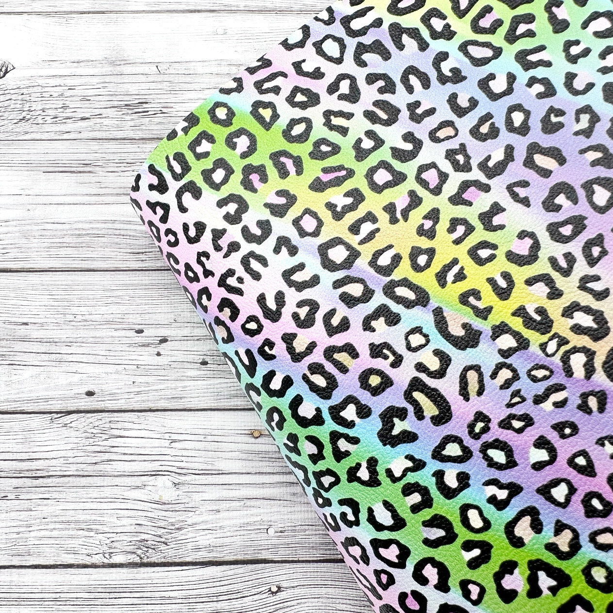 Perfect Pastel Leopard Premium Faux Leather Fabric Sheets
