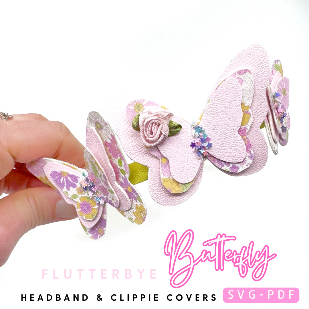 Exclusive Flutterbye Butterfly Clippies SVG - 3 styles, 3 sizes - SVG/PDF