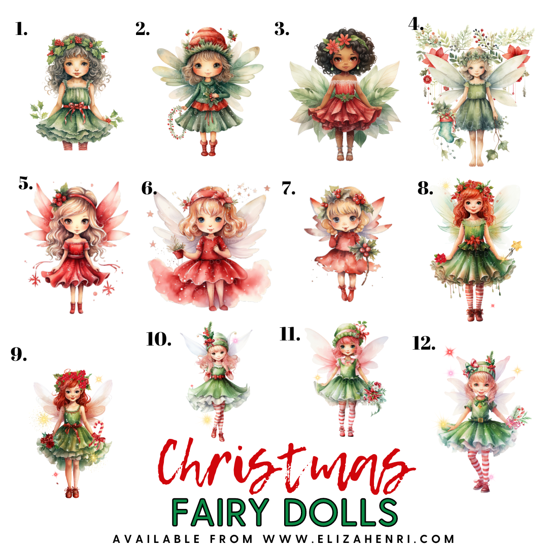 Xmas Fairy Letter Initials | 3.5” Personalised Wholesale Bow Loops