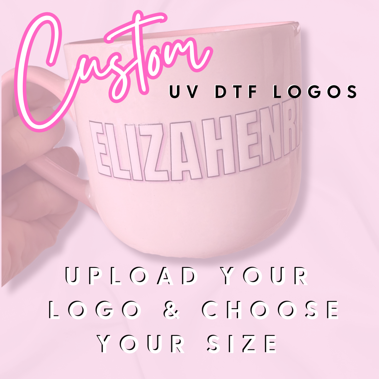 Business Logo's Custom Printed UV- DTF Full Colour Stick On Transfers