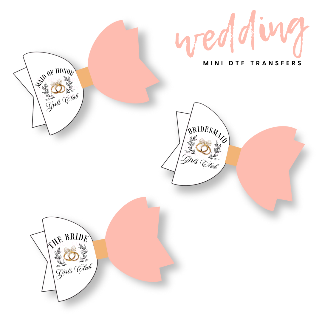 Wedding Bridesmaids DTF Mini Transfers 1''