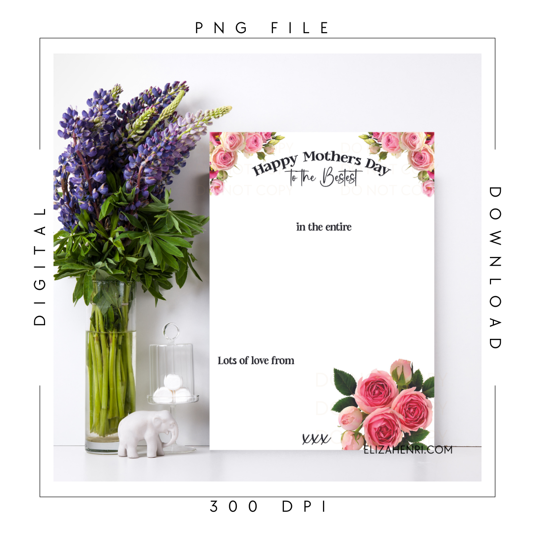 Mothers Day Flowers Galaxy Boards Digital Download