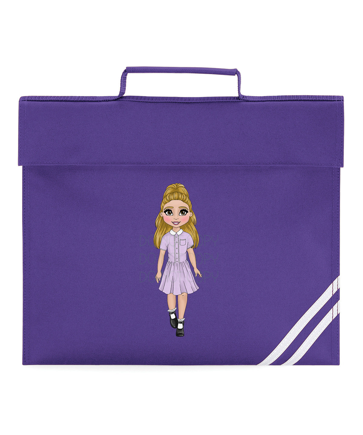 Purple School Book Bag Customised Dolly's DTF Full Colour Transfers- eliza henri