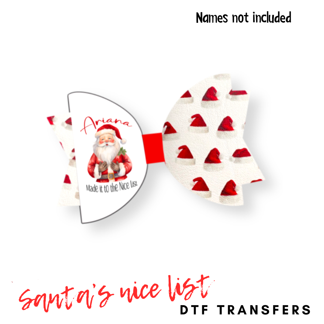 Made the nice list Santa DTF Mini Transfers 1''