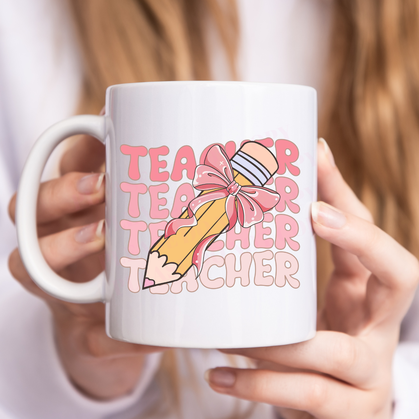 Teacher Bow Pencil UV-DTF Decals - 7.5cm