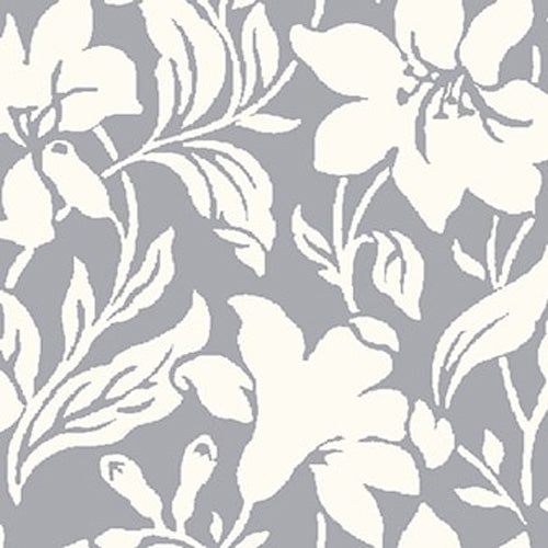 Day Lily - Grey -Hesketh House Liberty Cotton Fabric 04775652Y