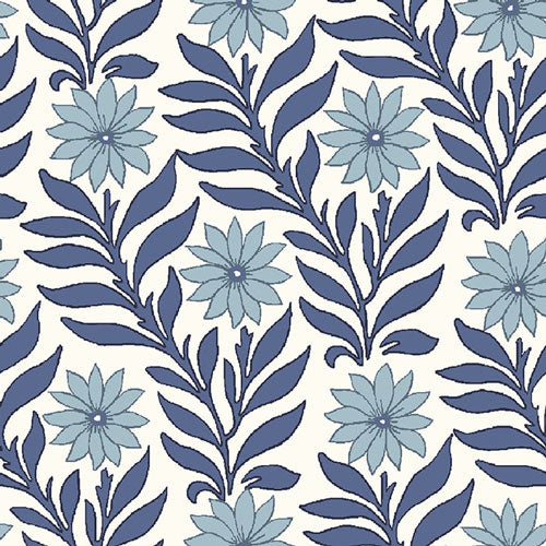 Sweet Marigold - Blue  -Hesketh House Liberty Cotton Fabric 04775655X