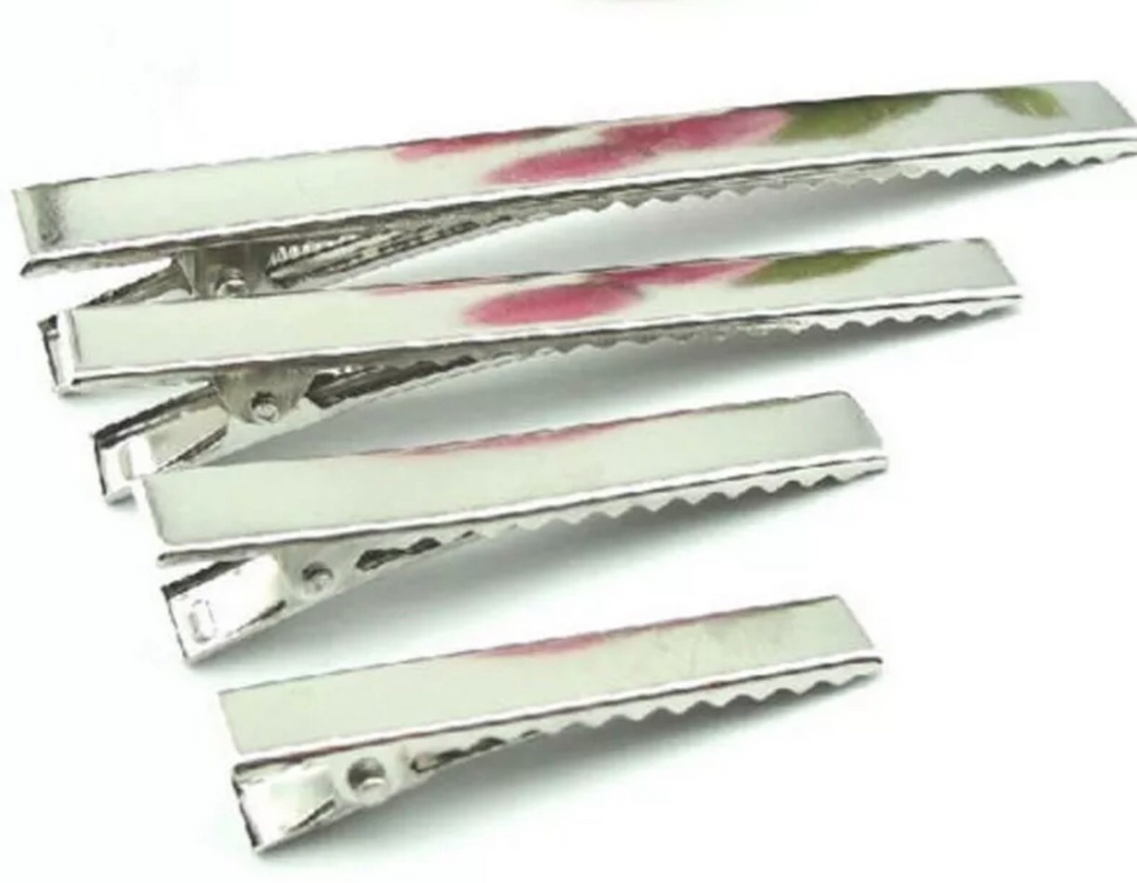 Ribbed Hair Alligator Clips with teeth- Pack of 10 - 32mm, 40mm, 45mm, 55mm, 65mm, 75mm, 80mm or 95mm - Eliza Henri Craft Supply