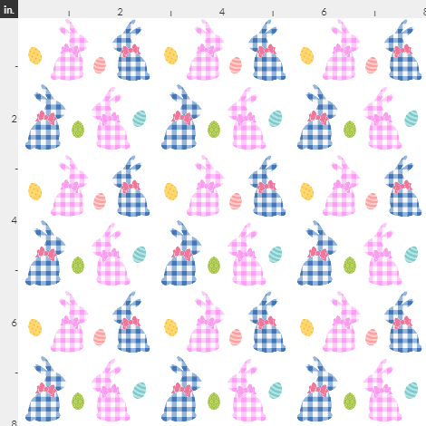 EHC Gingham Bunnies Artisan Fabric Felt - Eliza Henri Craft Supply