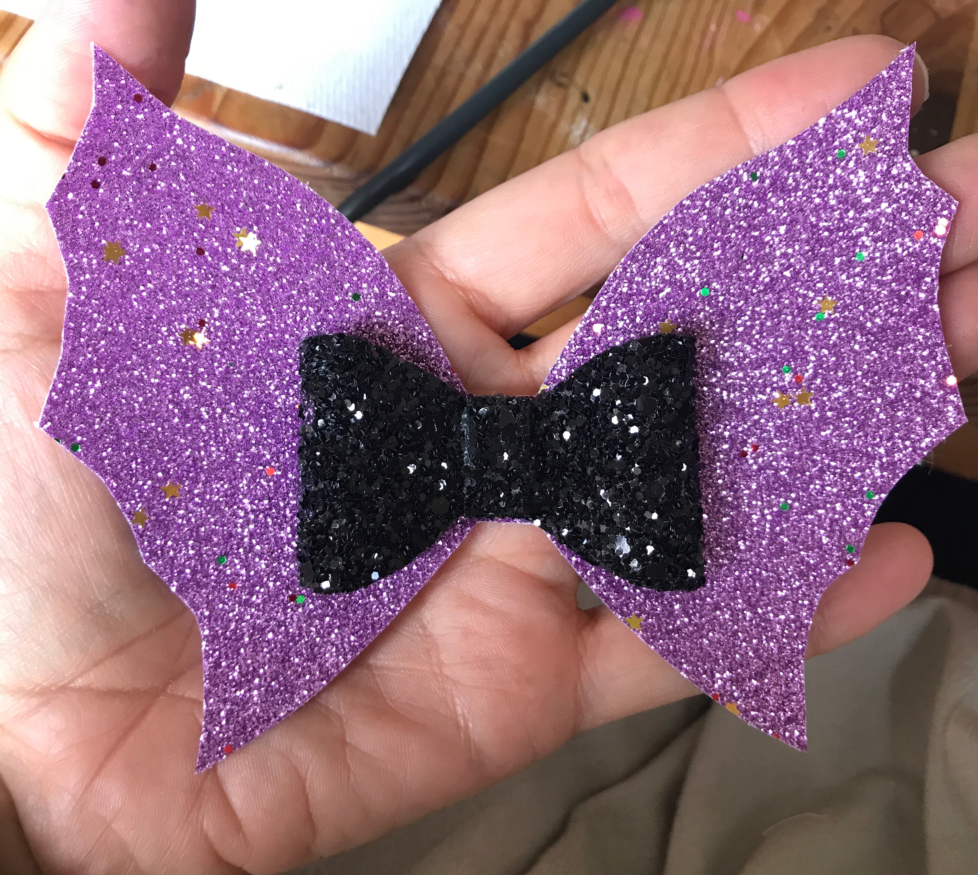 Bat hair bow template