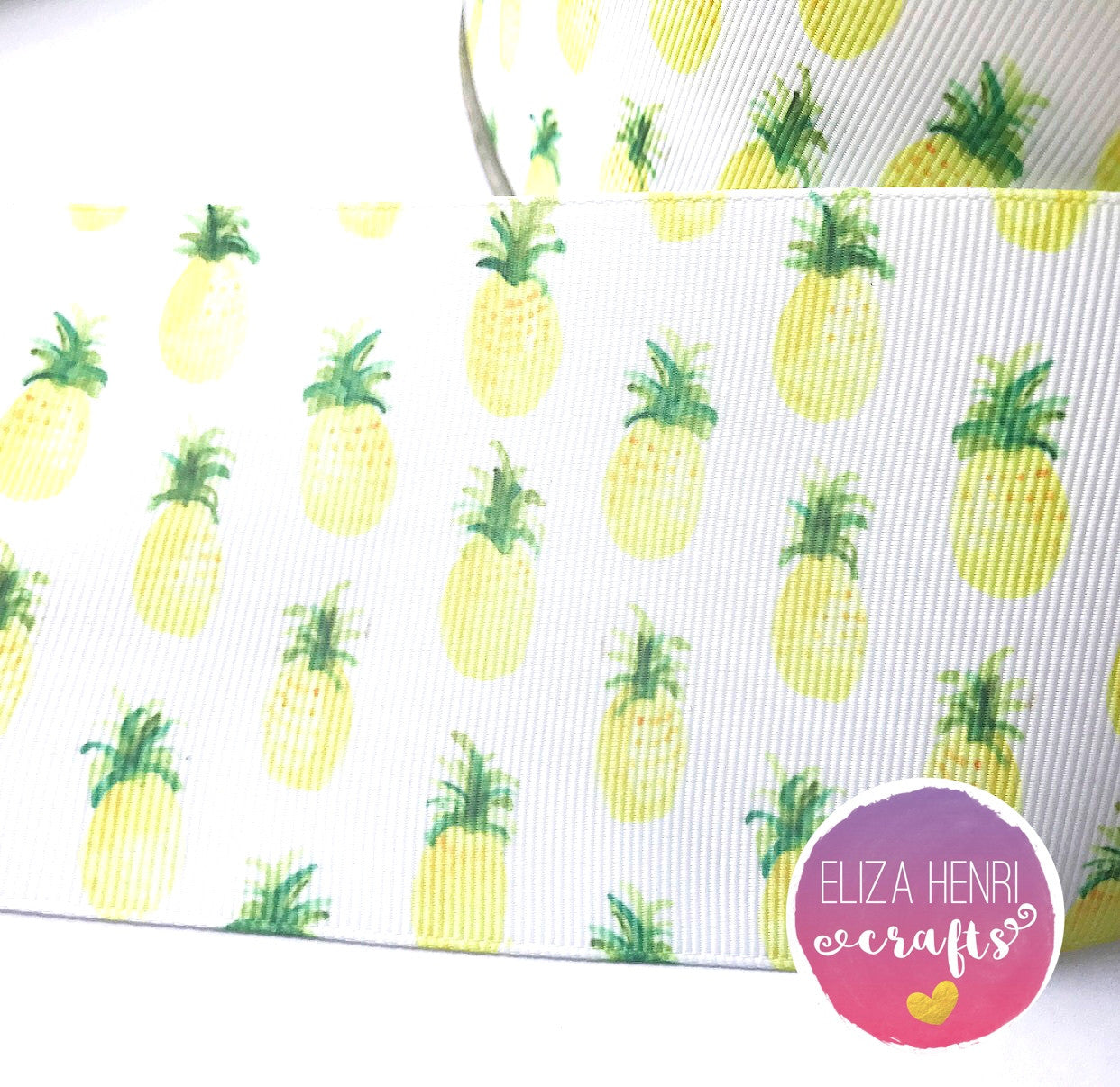 Pineapple Grosgrain Ribbon 2'' or 3'' - Eliza Henri Craft Supply
