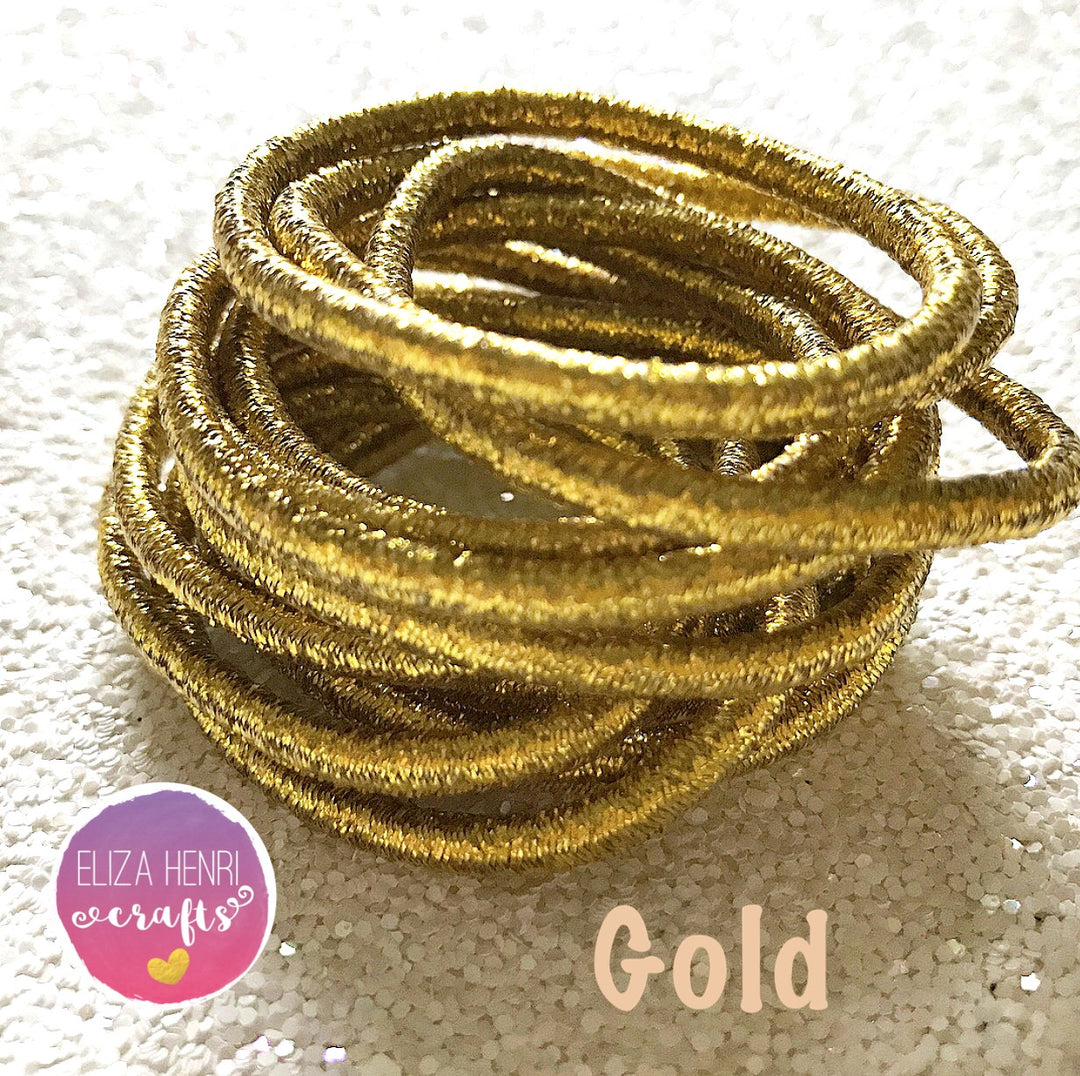 NEW High Quality Stretchy Glitter elastics snag free - Eliza Henri Craft Supply