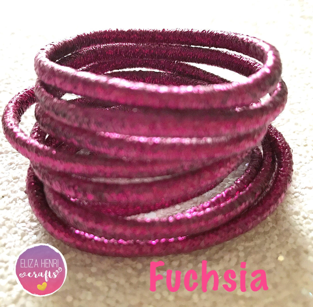 NEW High Quality Stretchy Glitter elastics snag free - Eliza Henri Craft Supply