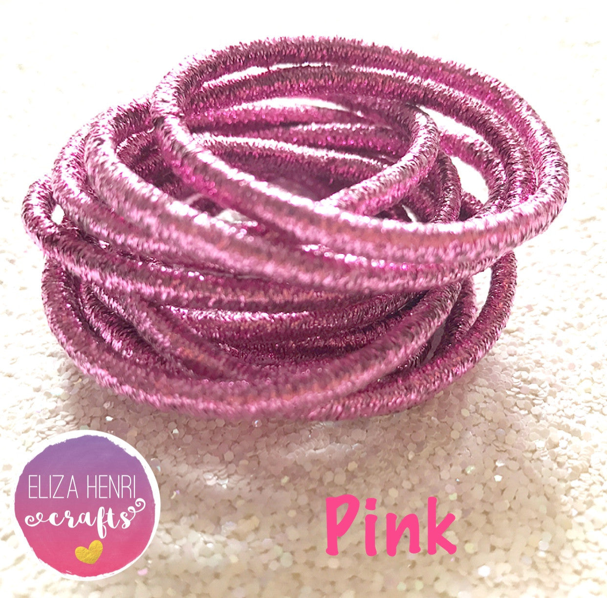 NEW High Quality Stretchy Glitter elastics snag free - Eliza Henri Craft Supply
